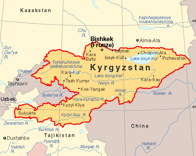 kyrgyzstanmap