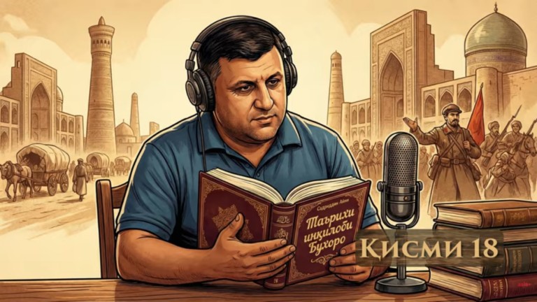 “Аудиокитоб” бо Субҳон Ҷалилов. Асари “Таърихи инқилоби Бухоро”-и Садриддин Айнӣ |Қисми 18