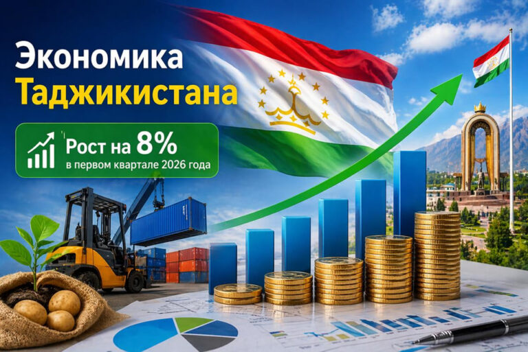Экономика Таджикистана в первом квартале 2026 года выросла на 8%