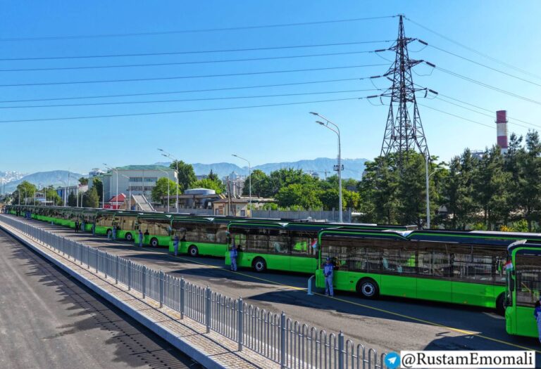 В Душанбе презентовали 30 новых электробусов