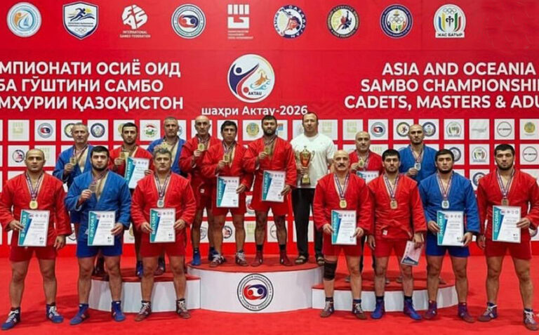 Таджикские самбисты выиграли медали чемпионата Азии-2026 среди мастеров